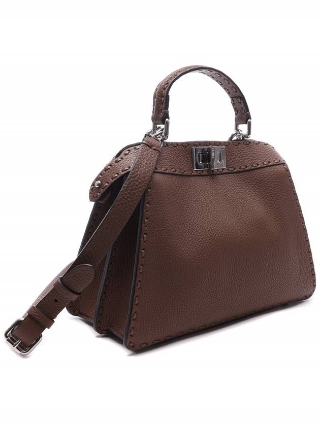 Peekaboo I See You Small Tote Bag Brown - FENDI - BALAAN 4