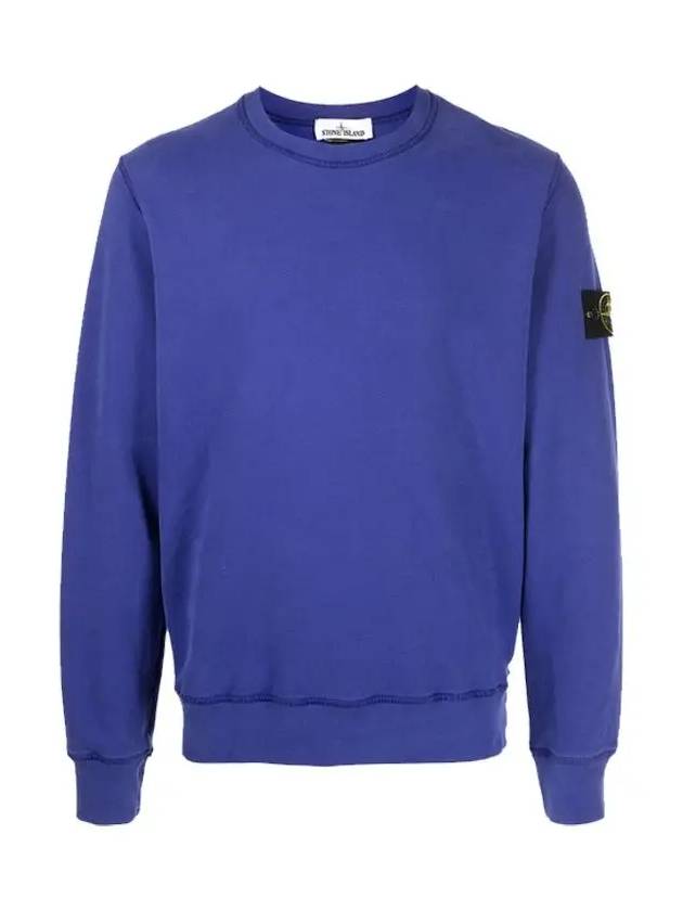 Wappen Patch Crewneck Sweatshirt Blue - STONE ISLAND - BALAAN 3