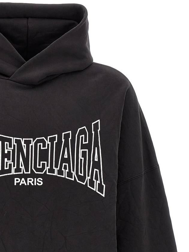 Paris Logo Print Hoodie Black - BALENCIAGA - BALAAN 4