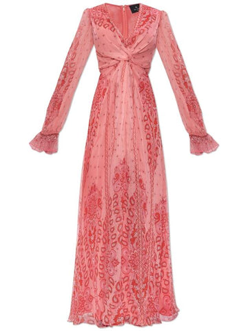 Etro Silk Dress With Decorative Print, Women's, Pink - ETRO - BALAAN 1