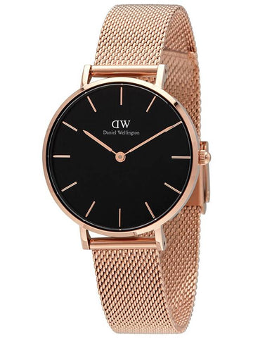 Daniel Wellington Classic Petite Melrose Black Dial Ladies Watch DW00100161 - DANIEL WELLINGTON - BALAAN 1