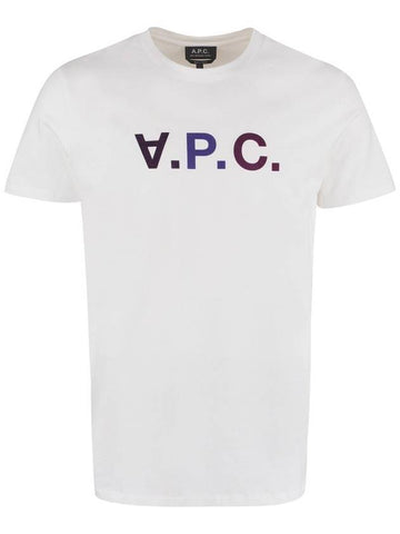 Men's VPC Logo Short Sleeve T-Shirt White - A.P.C. - BALAAN 1