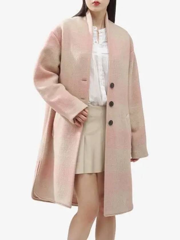 Gabriel Wool Check Single Coat Pink - ISABEL MARANT - BALAAN 2