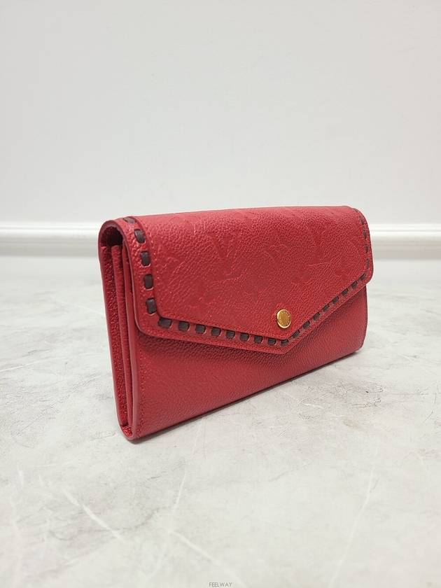 Used luxury goods Louis It Red Empreinte Monogram Port au Fouille Sarah Long Wallet - LOUIS VUITTON - BALAAN 3