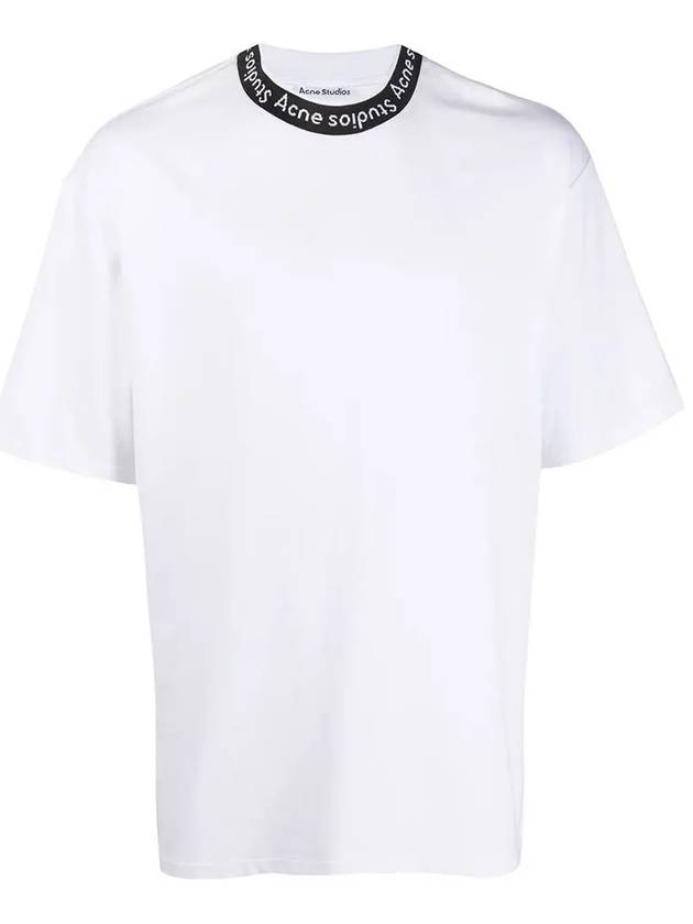 Logo Rib Short Sleeve T-Shirt White - ACNE STUDIOS - BALAAN 2