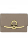 Gancini Calfskin Card Wallet Cumin - SALVATORE FERRAGAMO - BALAAN 2