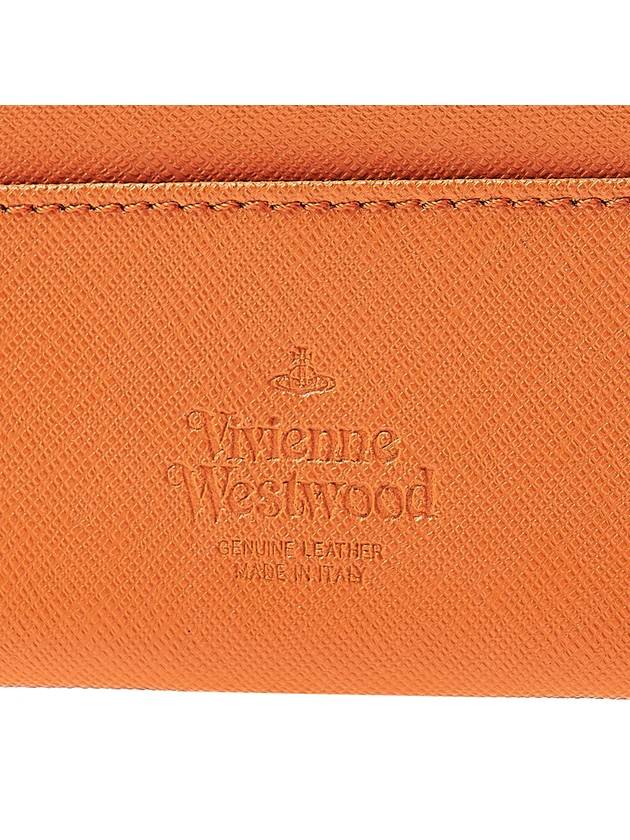 Saffiano Slim Card Wallet Orange - VIVIENNE WESTWOOD - BALAAN 8