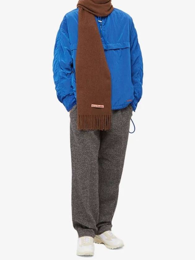 Wool Fringe Scarf Dark Rust Melange - ACNE STUDIOS - BALAAN 6