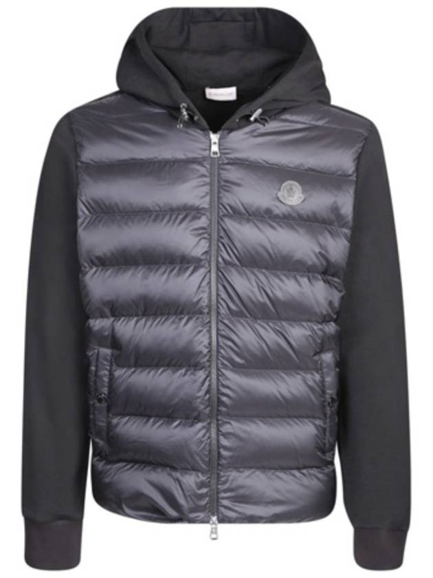 Men's Fleece Zip-Up Padding Black - MONCLER - BALAAN 2