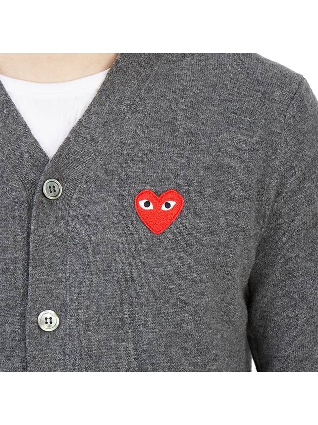 Red Heart Cardigan Dark Grey P1 AZ N008 3 - COMME DES GARCONS - BALAAN 9