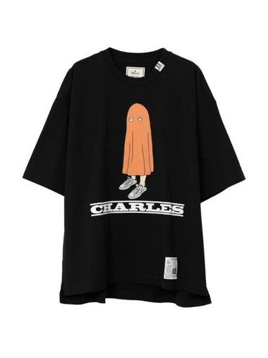 Charles Print Short Sleeve T-Shirt Black - MAISON MIHARA YASUHIRO - BALAAN 1