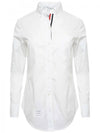 Button Down Cotton Oxford Long Sleeve Shirt White - THOM BROWNE - BALAAN 1