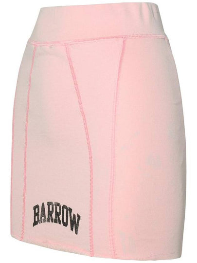 Barrow Pink Cotton Miniskirt - CLAIRE BARROW - BALAAN 2