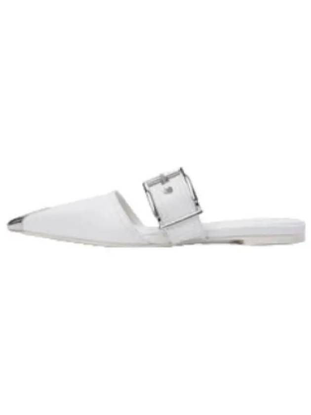 Formal Punk Mule White Slippers - ALEXANDER MCQUEEN - BALAAN 1