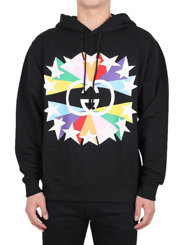 Men's GG Starburst Hoodie Black - GUCCI - BALAAN 3