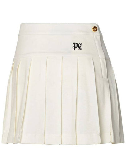 Midi Skirt PWCC070S24FAB0010310 White - PALM ANGELS - BALAAN 2