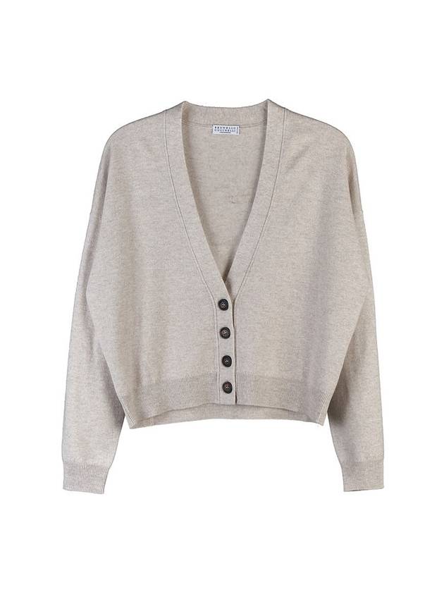 Women's Cashmere Cardigan Grey - BRUNELLO CUCINELLI - BALAAN 2