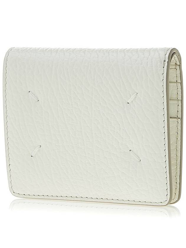 Stitched Logo Halfwallet White - MAISON MARGIELA - BALAAN 3