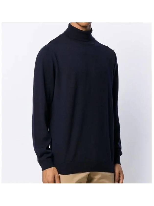 Men's Long Sleeve Wool Turtleneck Navy - A.P.C. - BALAAN 3