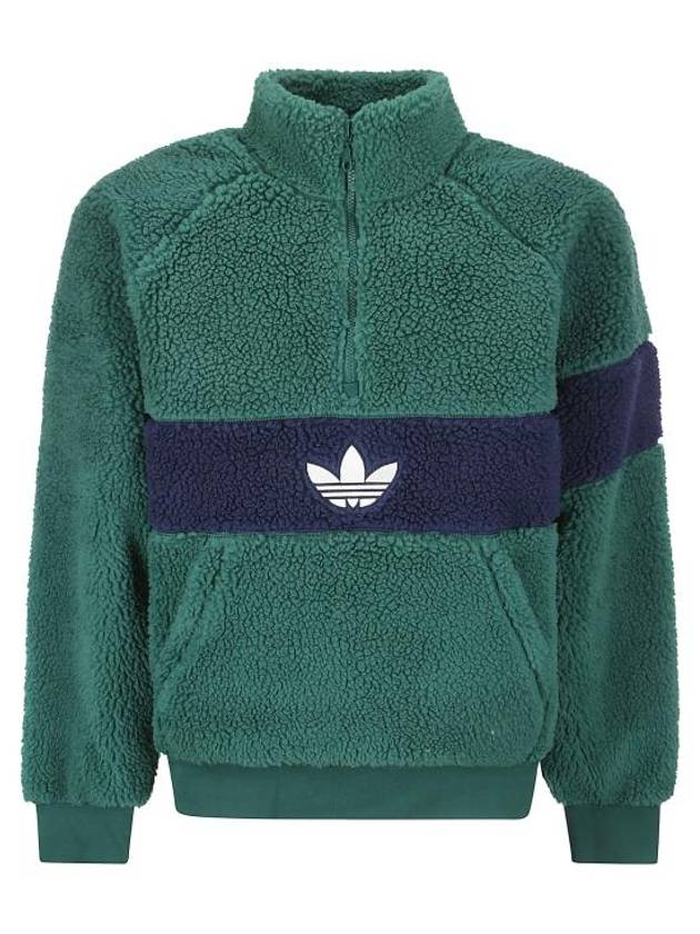 Winter Fleece Sweater Jacket Green - ADIDAS - BALAAN 1