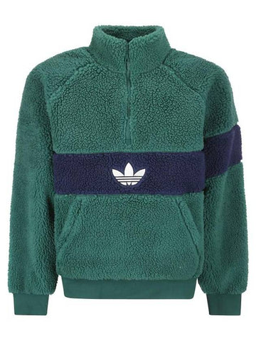 Winter Fleece Sweater Jacket Green - ADIDAS - BALAAN 1