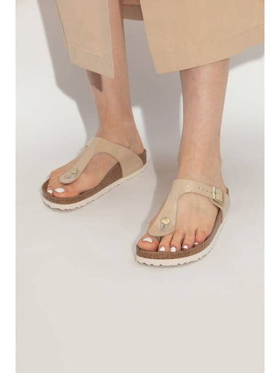 Birkenstock Slides Gizeh BS, Women's, Cream - BIRKENSTOCK - BALAAN 2