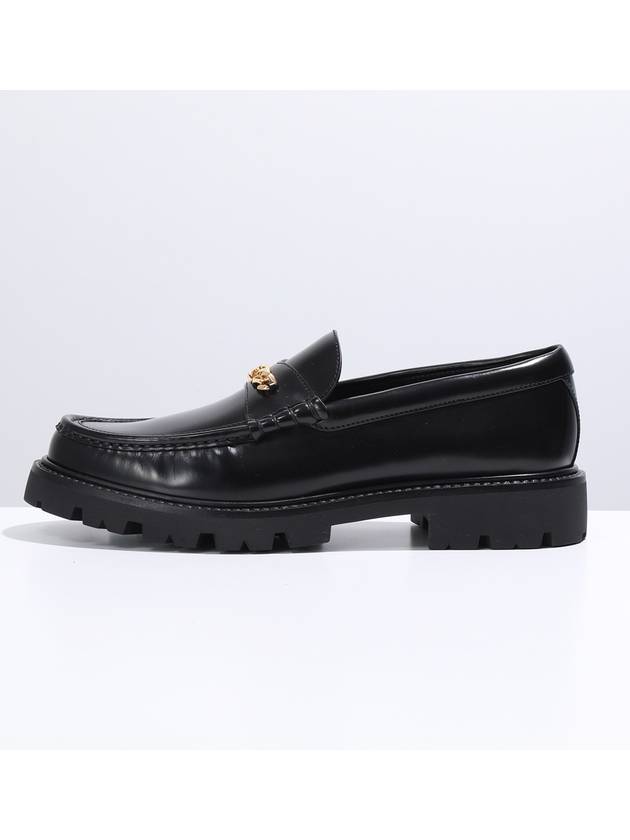 Triomphe Magaret Chain Chunky Leather Loafers Black - CELINE - BALAAN 4