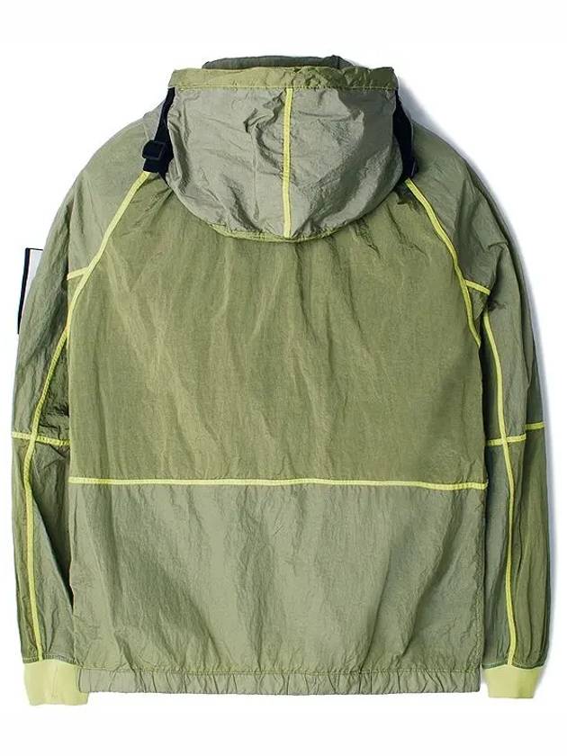 Watro Nylon Hooded Jacket Lime Green - STONE ISLAND - BALAAN 3