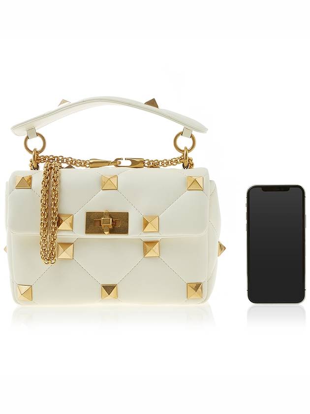 Roman Stud Shoulder Bag Ivory - VALENTINO - BALAAN 7