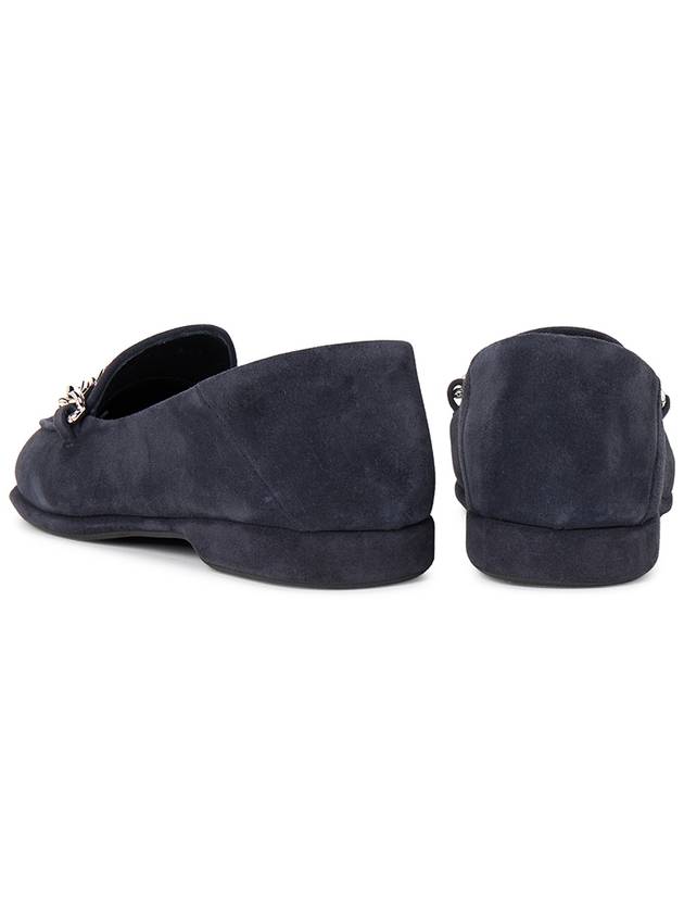 Women's Suede Loafers Navy - MIU MIU - BALAAN 8