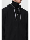 Cotton hooded zip up black - BRUNELLO CUCINELLI - BALAAN 4