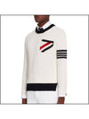 Men's Pullover Crew Neck Knit Top White - THOM BROWNE - BALAAN.