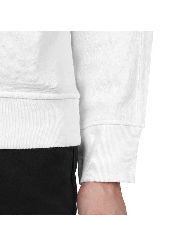 Cotton Crew Neck Sweatshirt White - STONE ISLAND - BALAAN 8