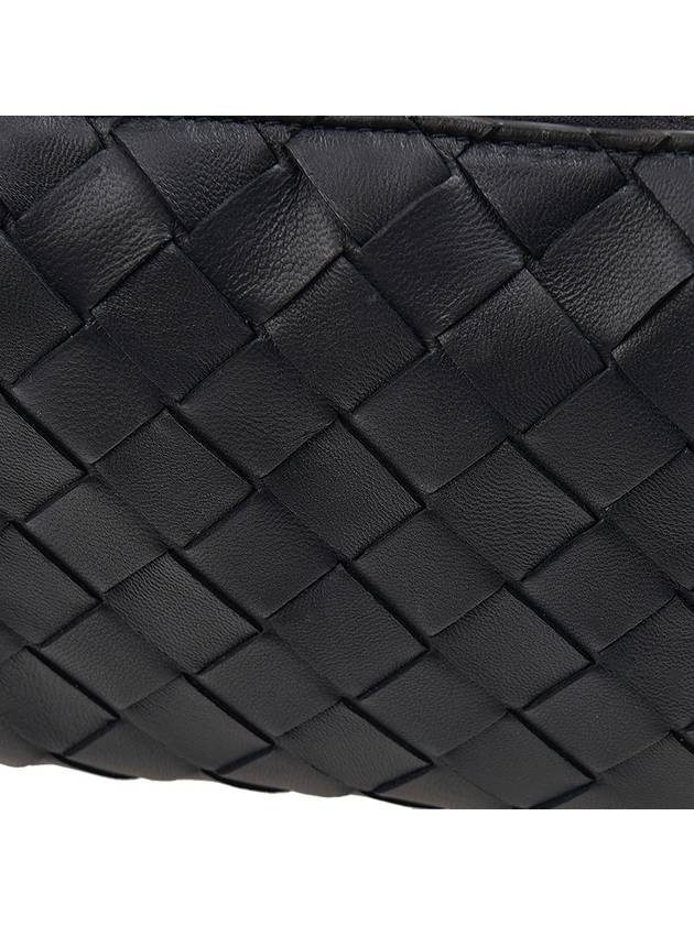 Intrecciato Lamb Leather Mini Cross Bag Black - BOTTEGA VENETA - BALAAN 7