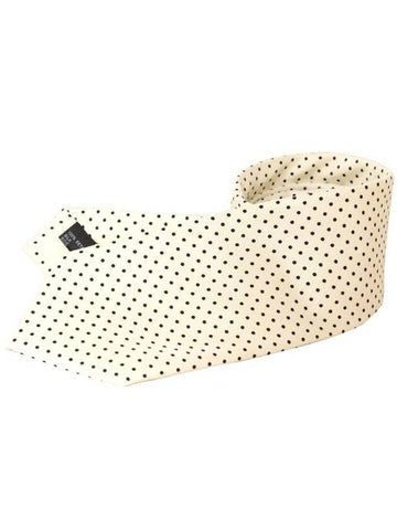 Polka Dot Silk Tie White - DOLCE&GABBANA - BALAAN 1