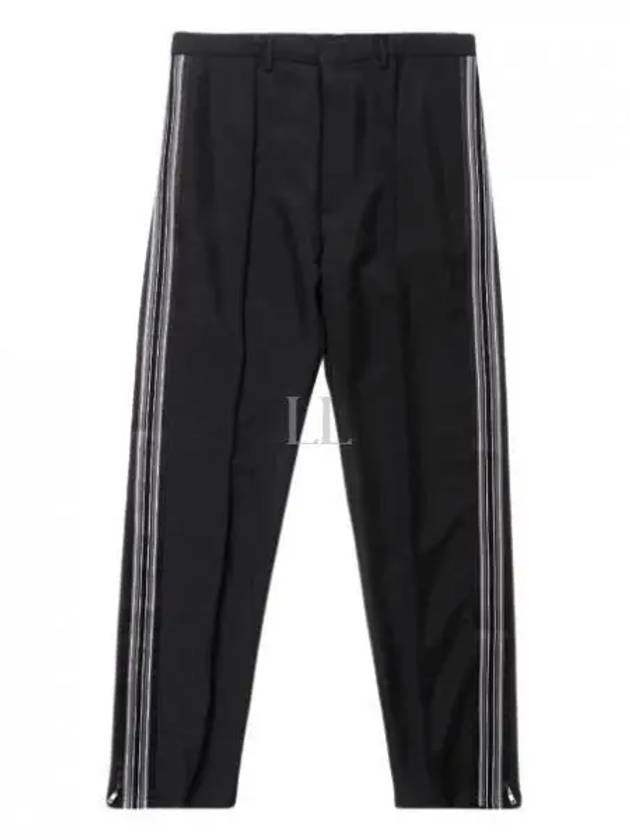 Triangle Logo Stripe Straight Pants Black - PRADA - BALAAN 2