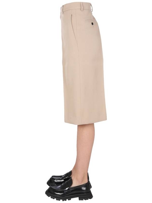 Women's Regular Fit Bermuda Shorts Beige - AMI - BALAAN 4