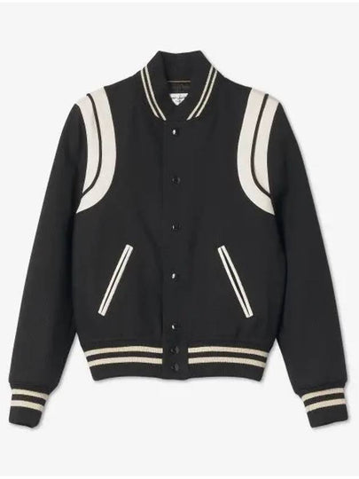 Teddy Jacket In Wool Black - SAINT LAURENT - BALAAN 2