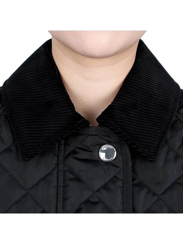 Diamond Quilted Nylon Jacket Black - BURBERRY - BALAAN 7