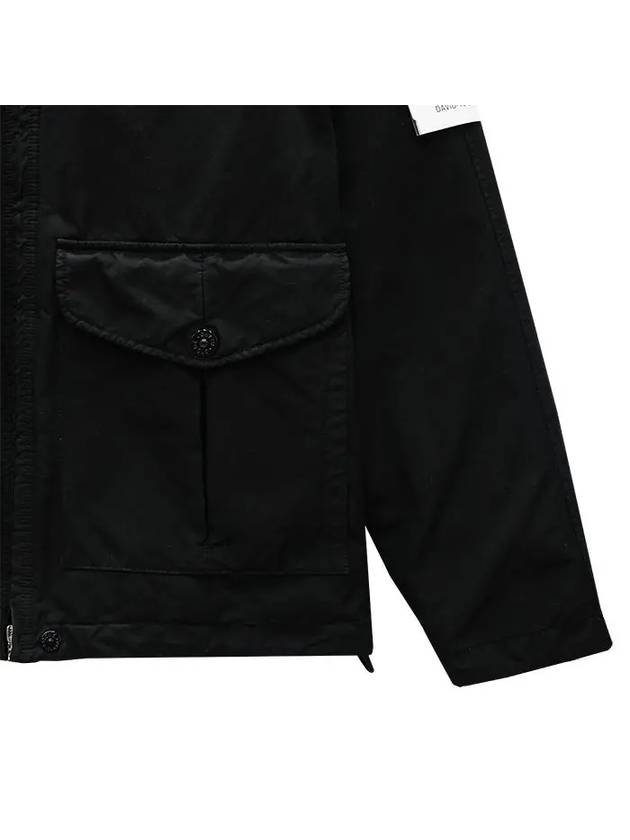 Logo David TC Down Hooded Jacket Black - STONE ISLAND - BALAAN 6