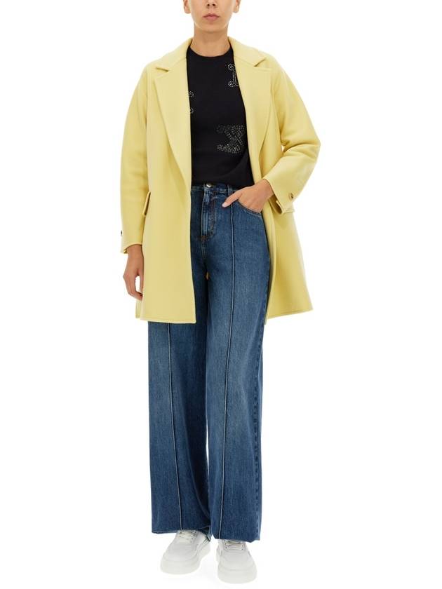 Women's Beira Wool Cashmere Peacoat Yellow - MAX MARA - BALAAN 3