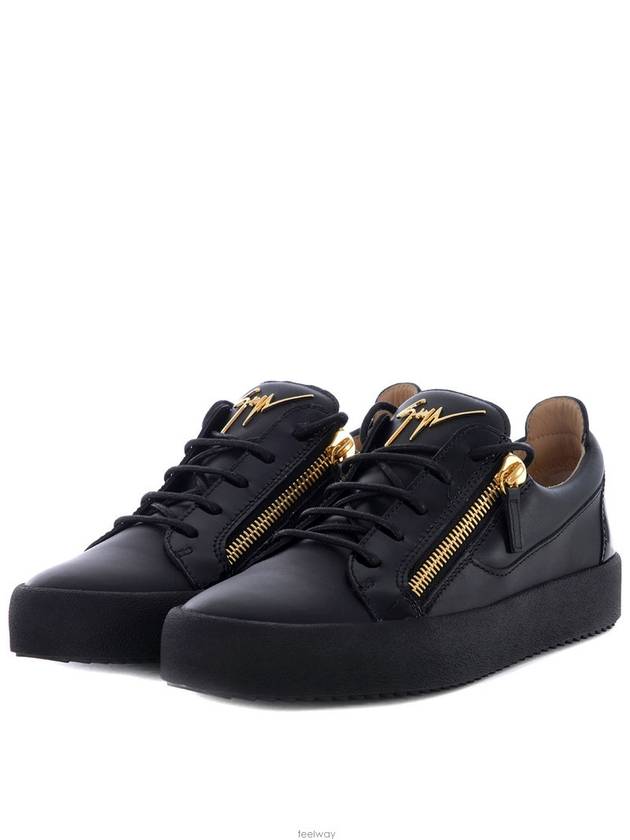 Frankie Crocodile Effect Low-Top Sneakers Black - GIUSEPPE ZANOTTI - BALAAN 4