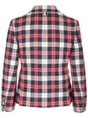 Tartan Twill High Armhole Sports Jacket Red - THOM BROWNE - BALAAN 3