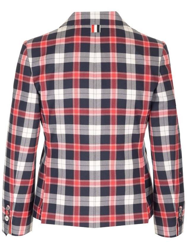 Tartan Twill High Armhole Sports Jacket Red - THOM BROWNE - BALAAN 3