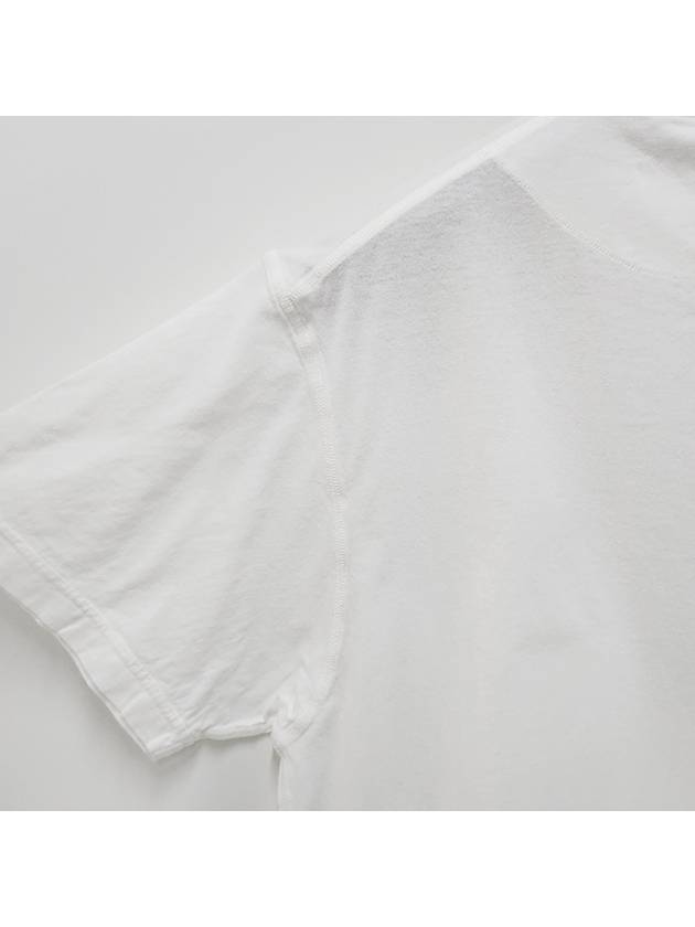 Organic Cotton Short Sleeve T-Shirt White - STONE ISLAND - BALAAN 8