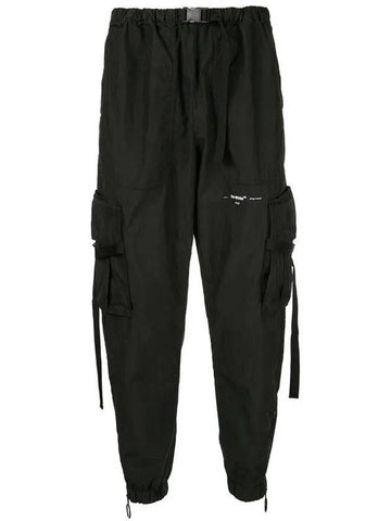 11Th Anniversary Parachute Cargo Baggy Pants Black - OFF WHITE - BALAAN 1