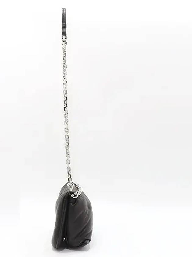 Maison Margiela SB1WG0019 Black Nappa Leather Glam Slam Small Flap Chain Shoulder Bag - MAISON MARGIELA - BALAAN 2