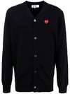 Red Waffen Vneck Cardigan Black AZ N084 051 1 - COMME DES GARCONS - BALAAN 2