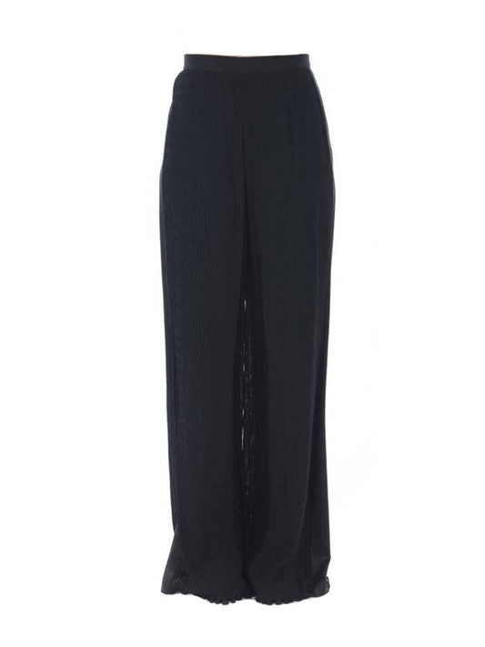 Damen Plissee Wide Pants Black - MAX MARA - BALAAN 1