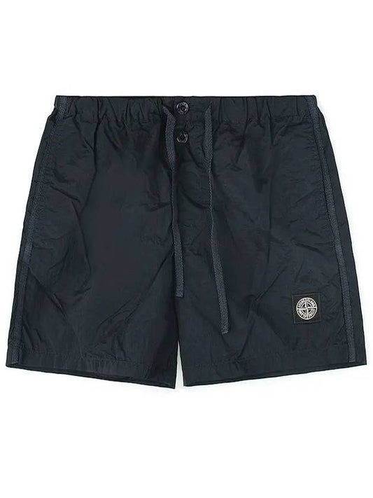 Wappen Patch Nylon Metal Swim Shorts Dark Grey - STONE ISLAND - BALAAN.